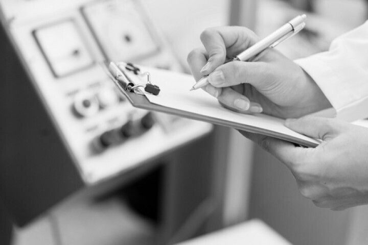 Woman making a checklist