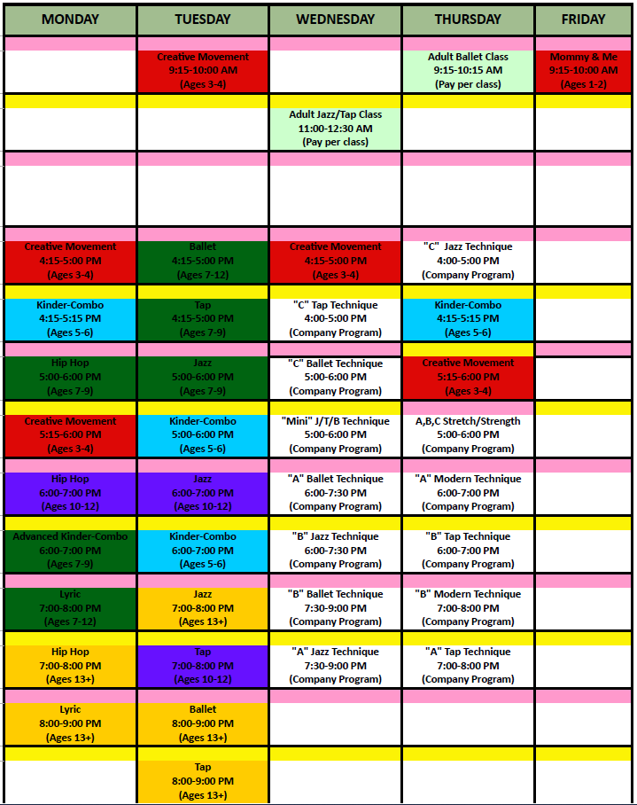 2023 - 2024 Schedule