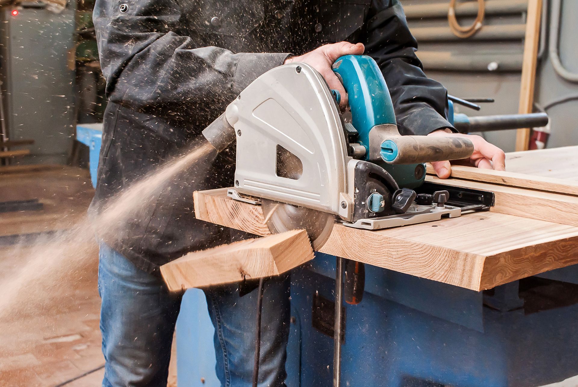 Cutting Wood Slab