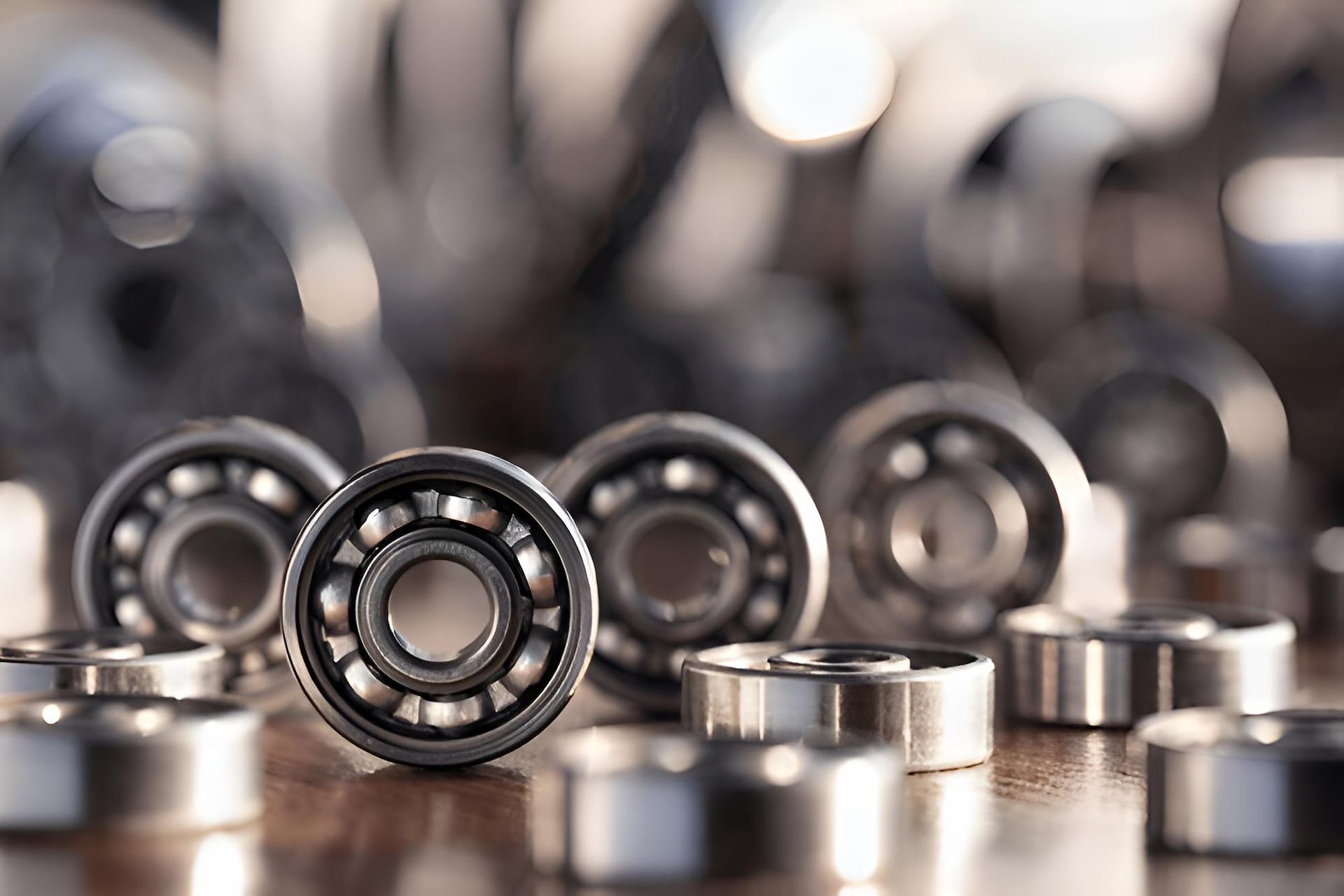 A Bunch of Bearings Are Sitting on a Table — Mid Coast Bearing Centre in Forster, NSW