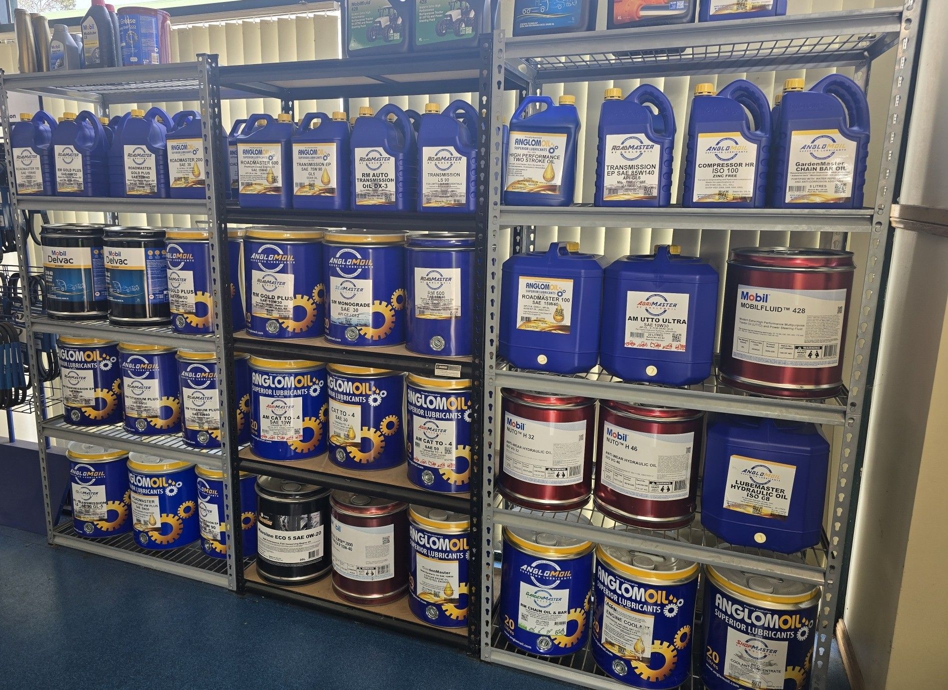 A Store Filled With Lots of Different Types of Oils — Mid Coast Bearing Centre in Taree, NSW