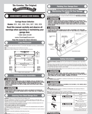 Black-and-white instruction sheet with diagrams, numbered steps, and safety warnings for a product installation