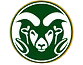 Green and white Colorado State Rams logo in a circular emblem