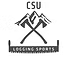 CSU Wrestling/Spartan logo with crossed wrestlers in black and white
