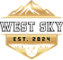 West Sky logo with gold mountain icon and banner reading “WEST SKY EST. 2024”