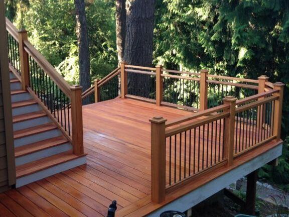 Deck Built in Portland, Oregon; Fijian Mahogany