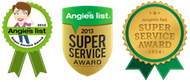 Three badges for angie 's list super service award