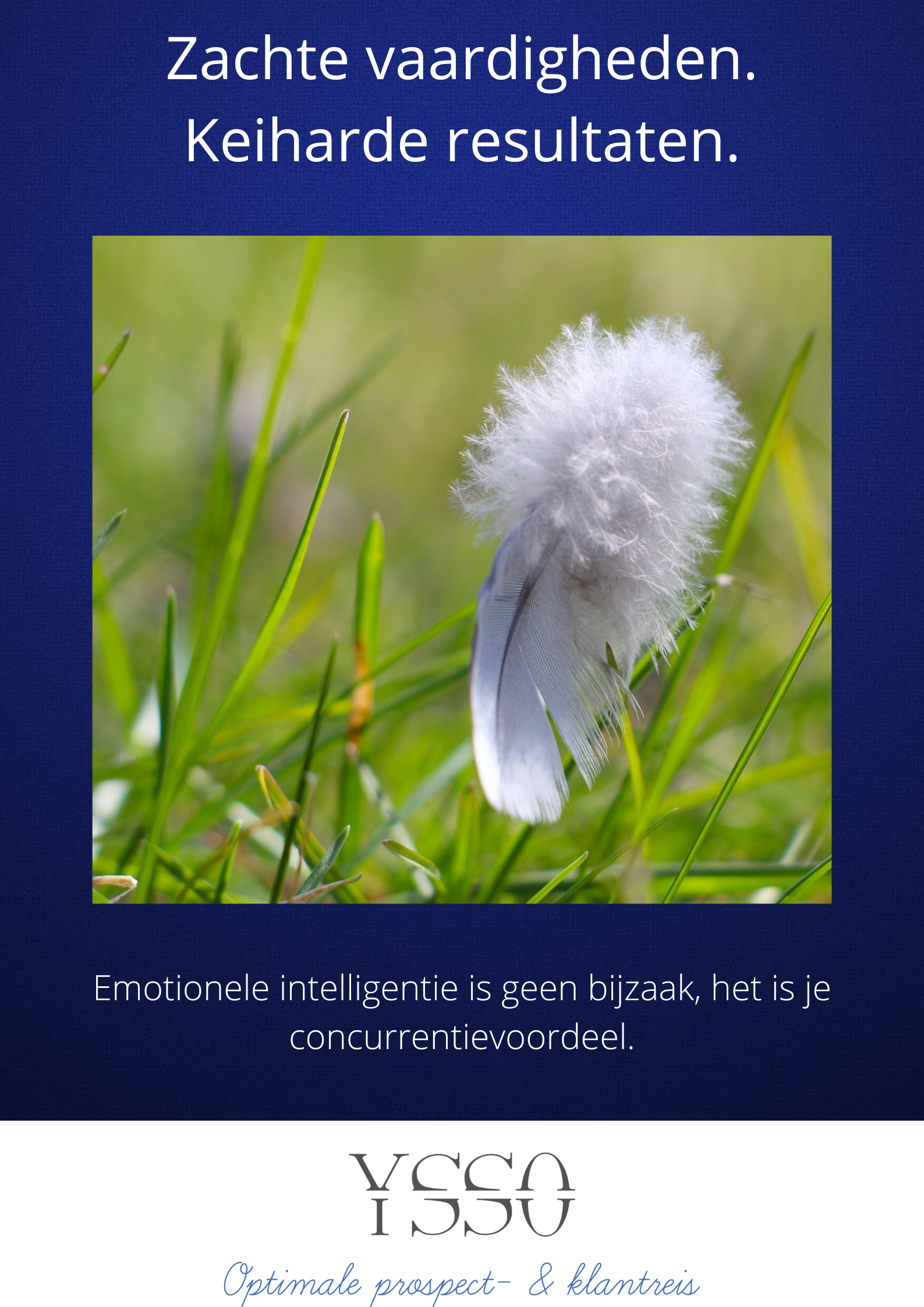 YSSO social media banner over het belang van soft skills met de tekst: Emotionele intelligentie is je concurrentievoordeel.