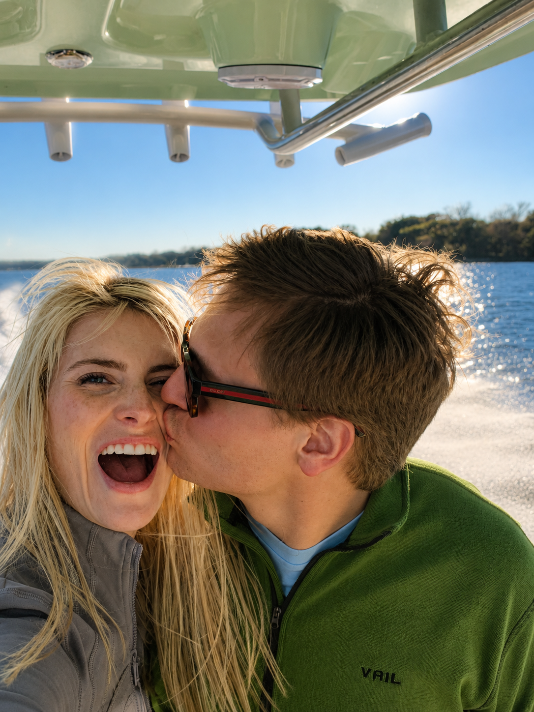 Mount Pleasant dentist Dr. Tyler Alderman with his wife outdoors in Charleston, South Carolina