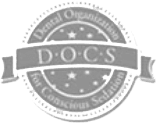Logo for the Dental Organization for Conscious Sedation, with a seal design in gray.