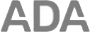 ADA in gray sans-serif font.