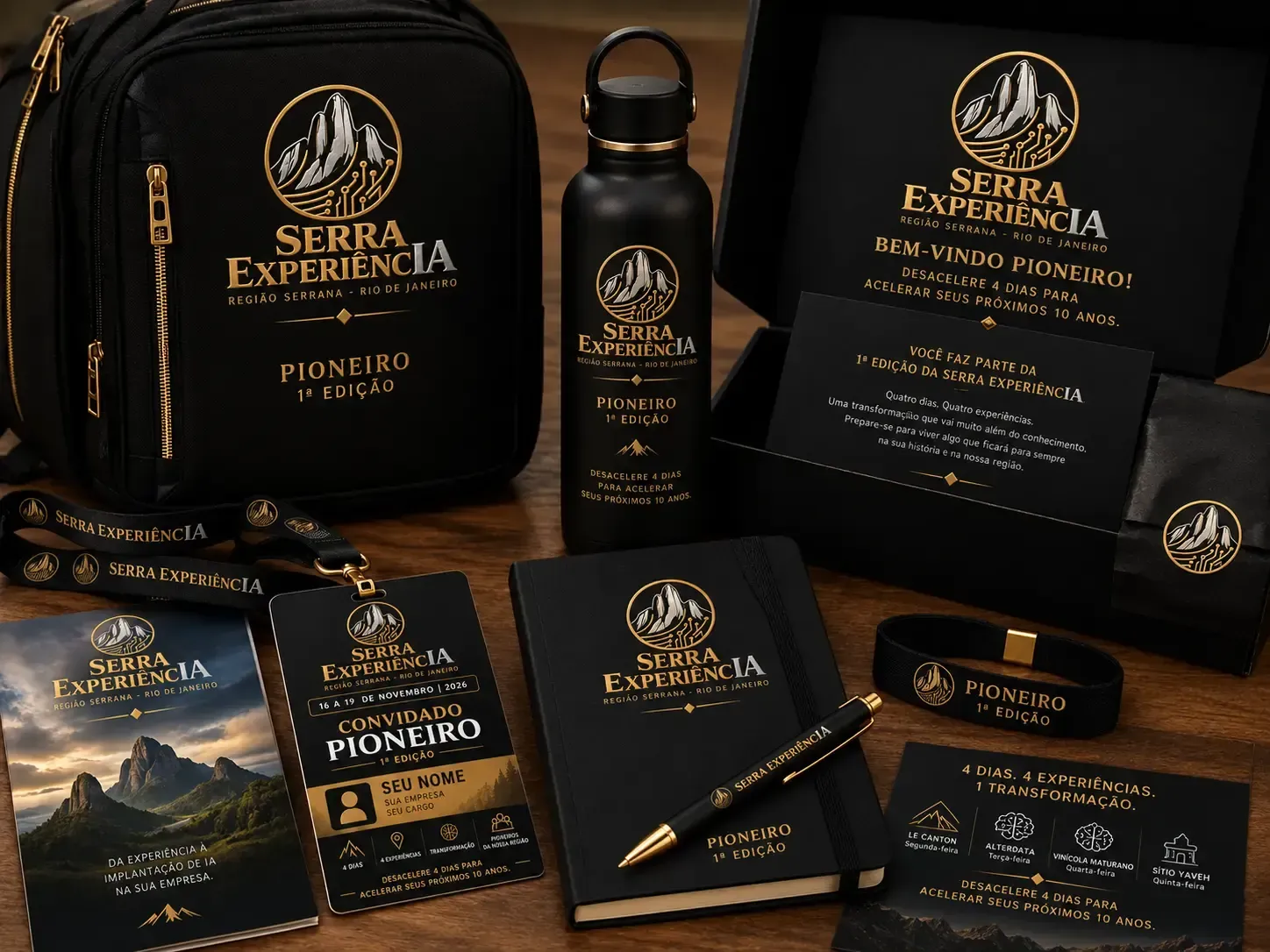 Itens da experiência pioneira da Serra ExperiêncIA