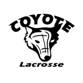 Coyote Lacrosse logo with a stylized black coyote head and team name