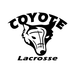 Coyote Lacrosse logo with a stylized black coyote head and team name