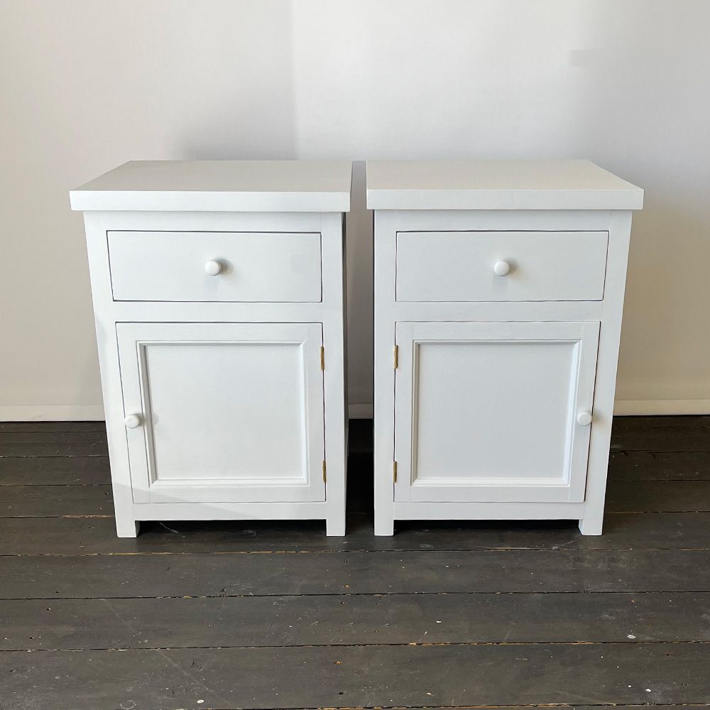 Bedside cabinets ready for painting