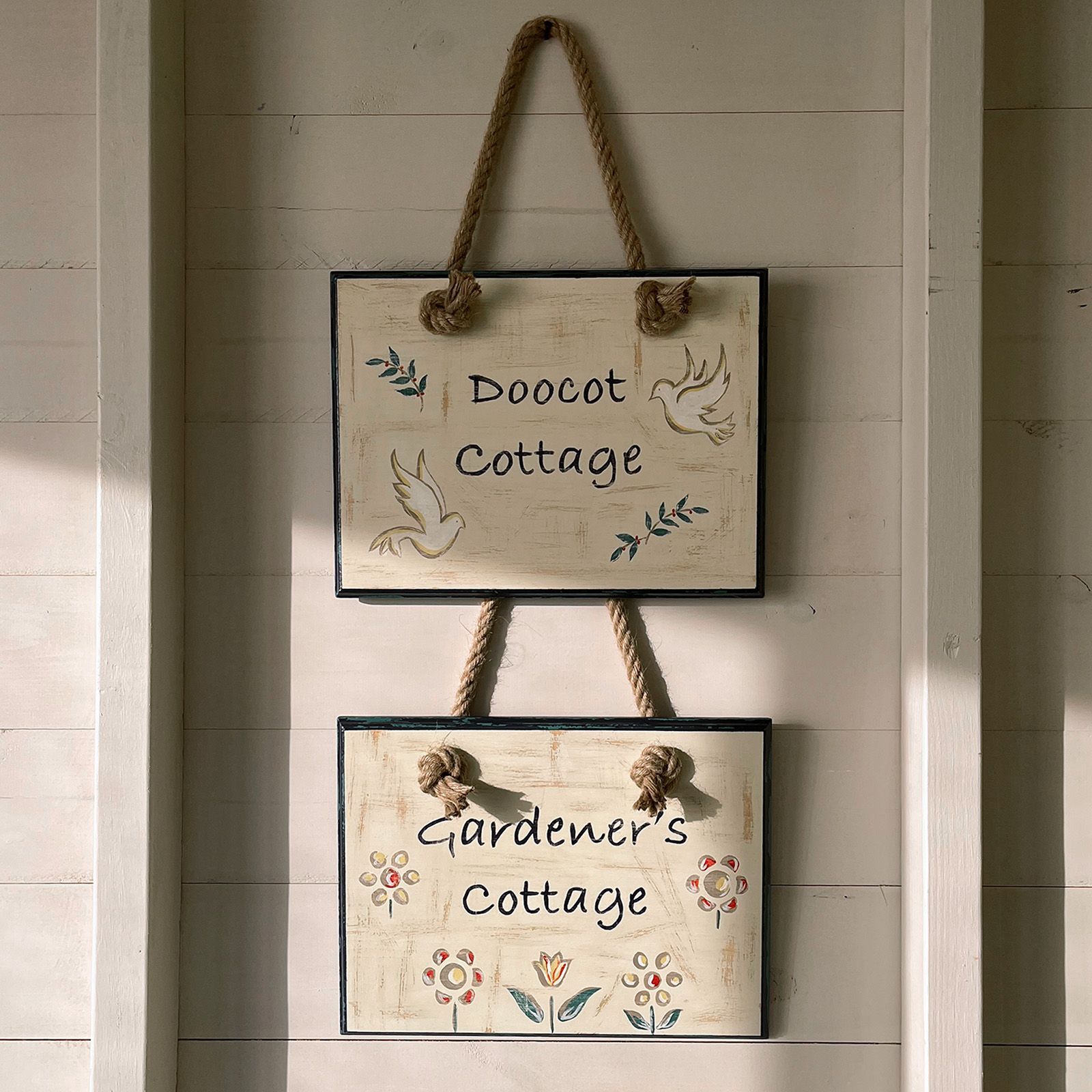 Bespoke cottage signs,  created in Helen  Bateman's Edinburgh studio