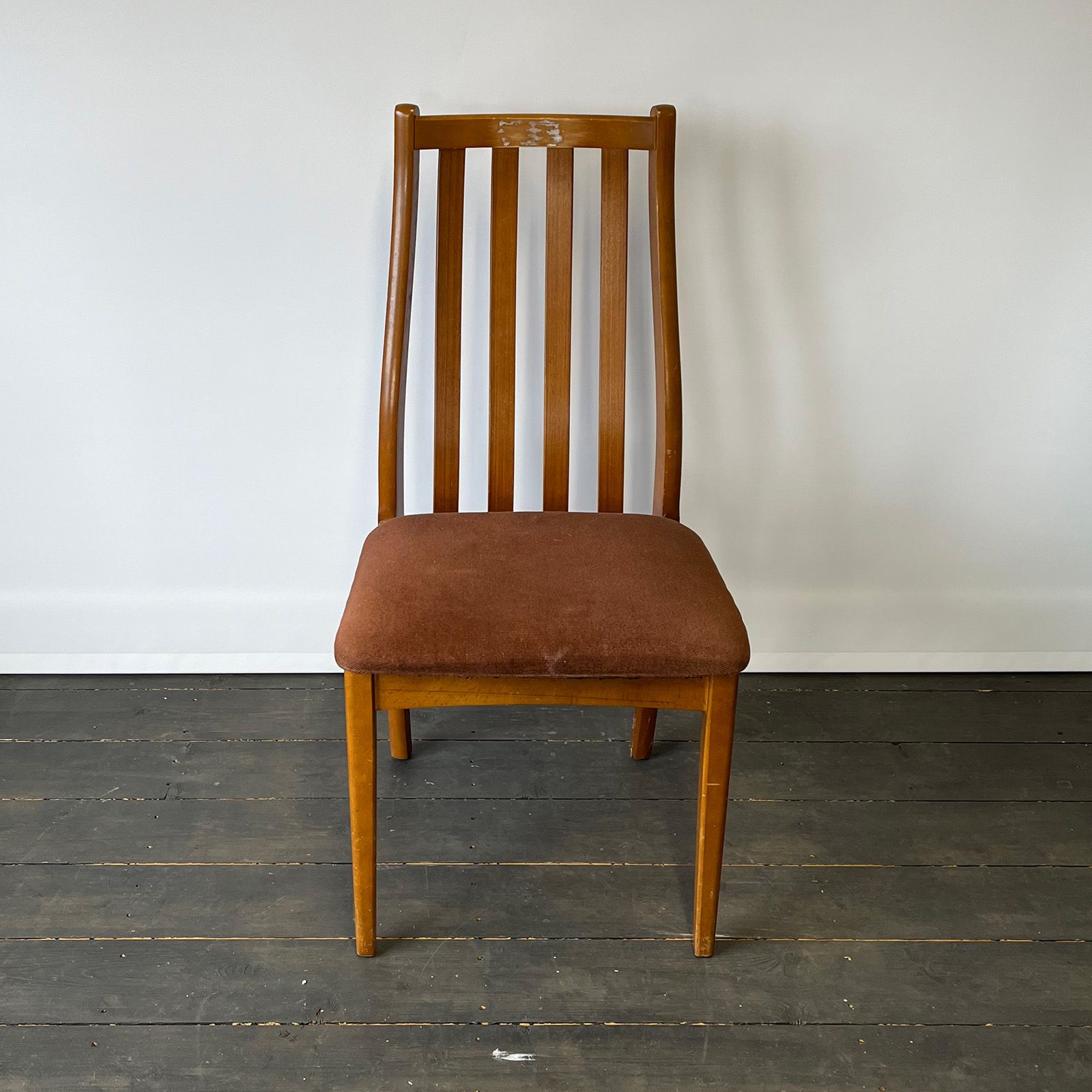 Ercol Style Chair in hardwood side view