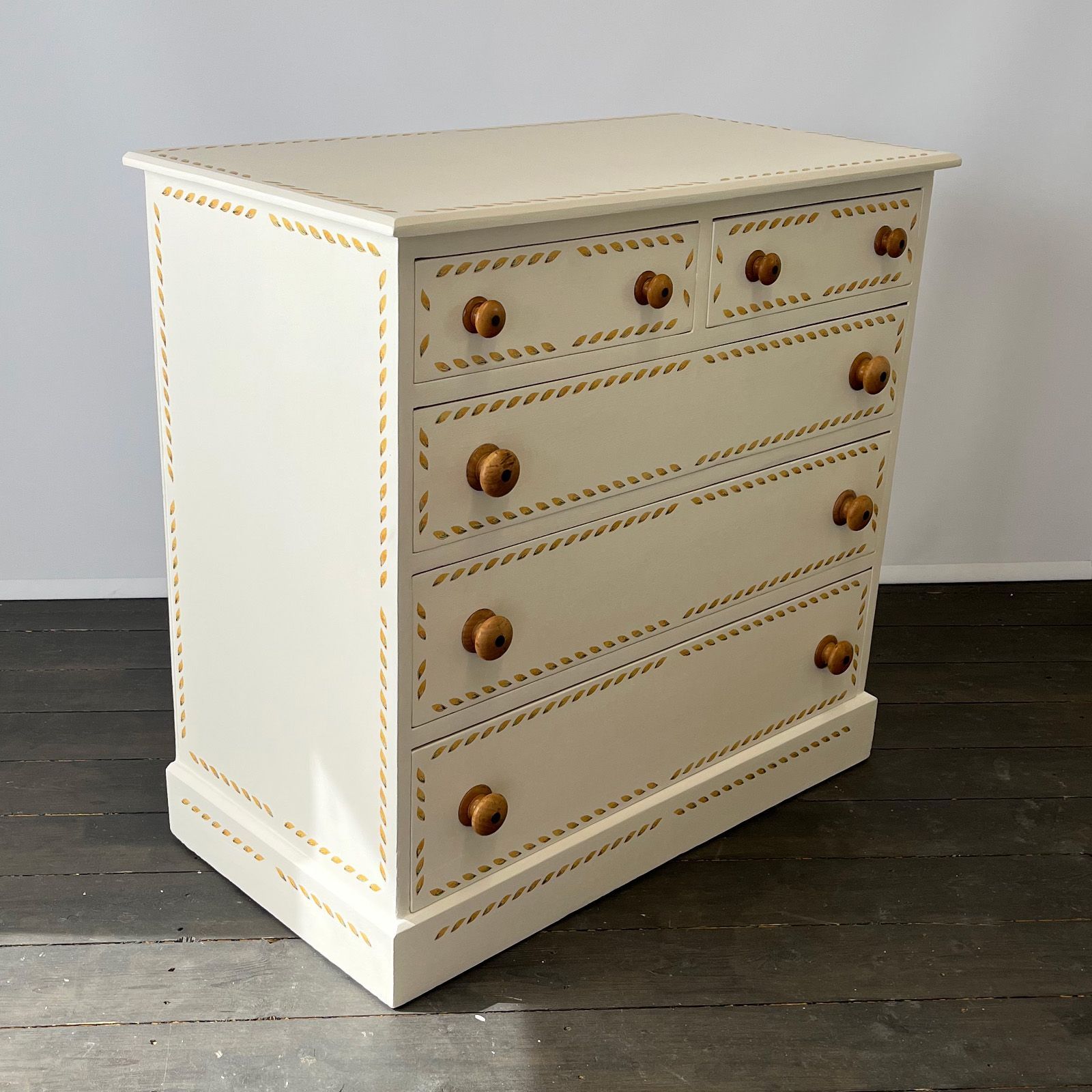 Ochre Leaf Chest Of Drawers
