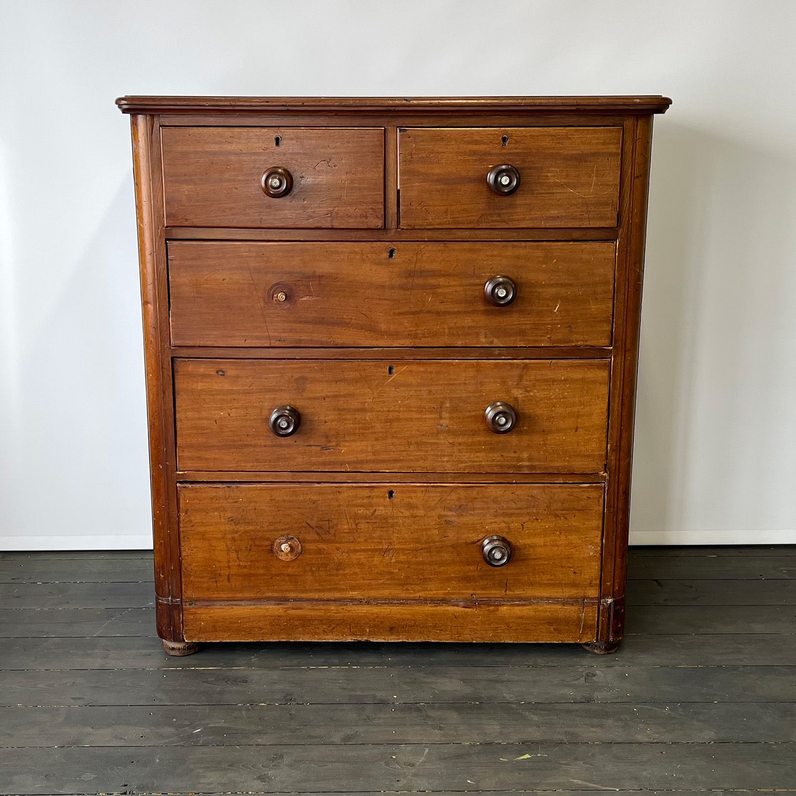 A solid chest of drawers,  ready to be upcycled in Helen Bateman's Edinburgh studio.