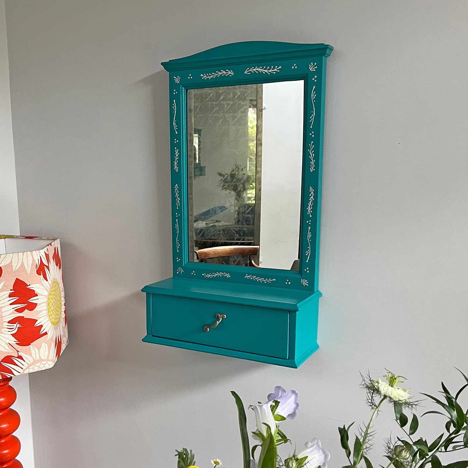 Wall Mirror with Drawer
