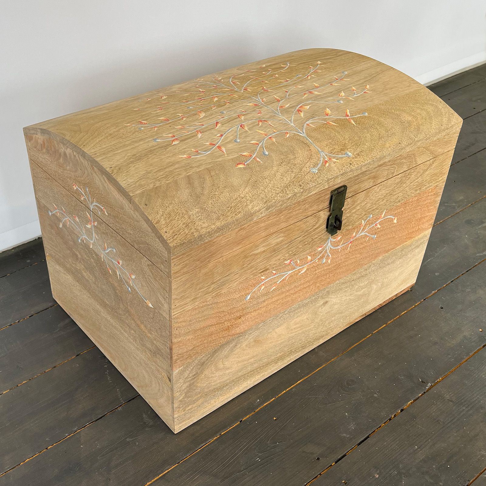 Tree of life handpainted onto a mini wedding chest by Helen Bateman