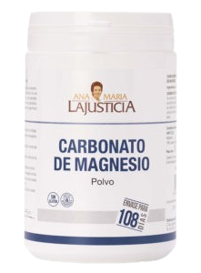 Una botella de polvo de carbonato de magnesio de Ana María LaJusticia.