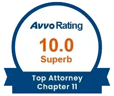 Avvo 10.0 Superb Rating Logo Top Attorney Chapter 11