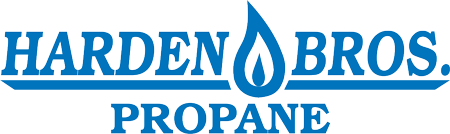 Blue logo with the words