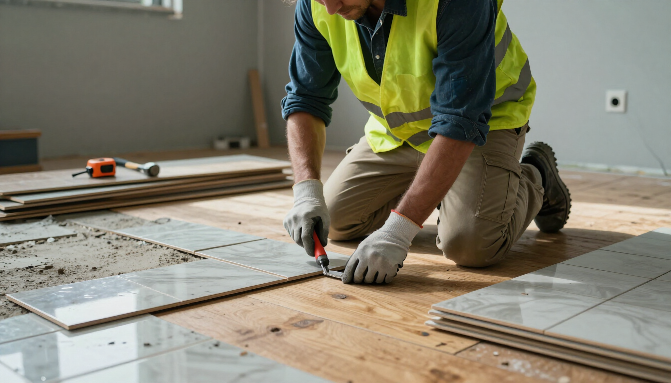 Professional restoring tile flooring through flooring installation service in Anaheim, CA with quality workmanship.
