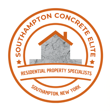 Newly poured concrete driveway installation at residential property in Southampton