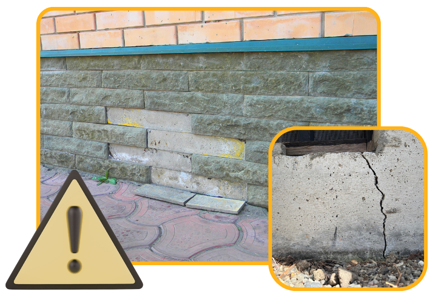 Basement foundation repair project on older Southampton residential property