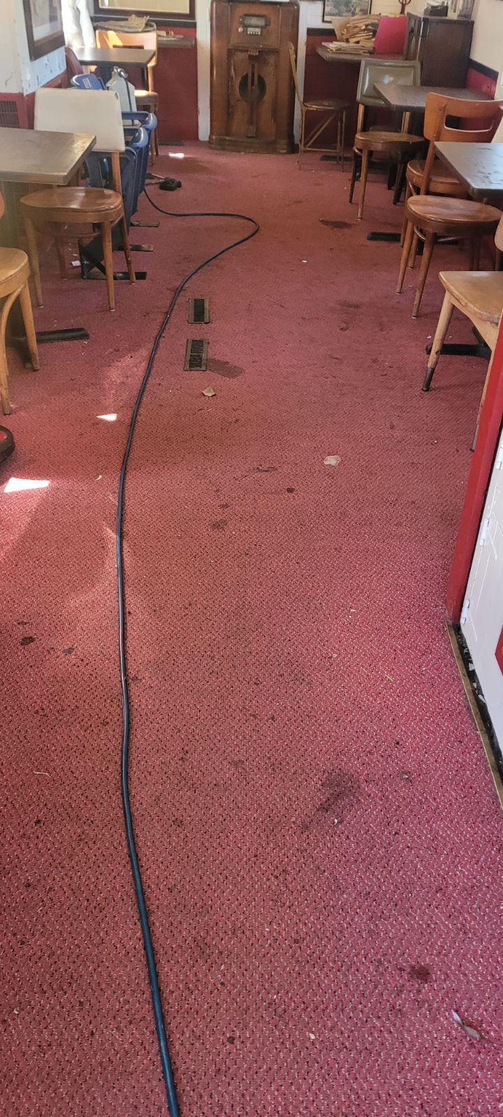 Carpet with a lot of stain