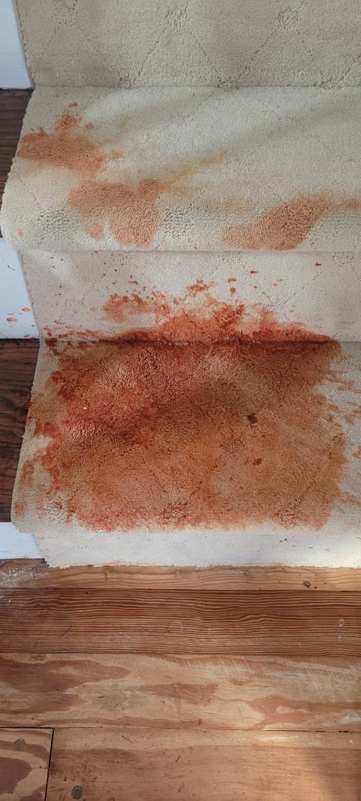 Carpet with a lot of stain