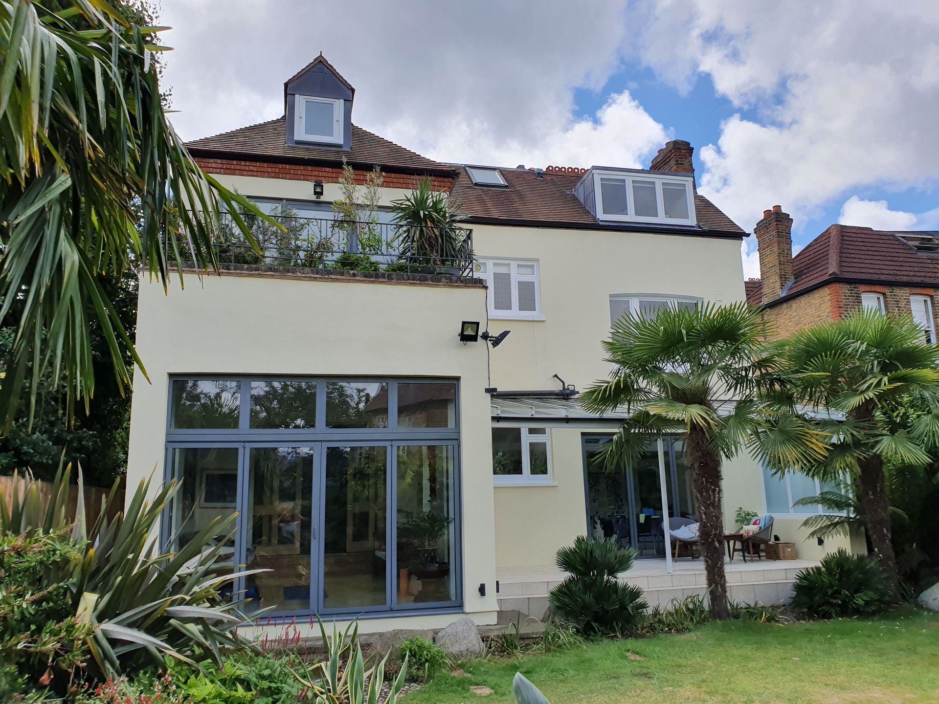 Edwardian home exterior with external wall insulation and clean silicone render finish.