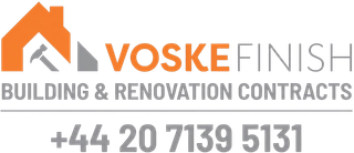 VoskeFinish header and footer branding logo with contact number