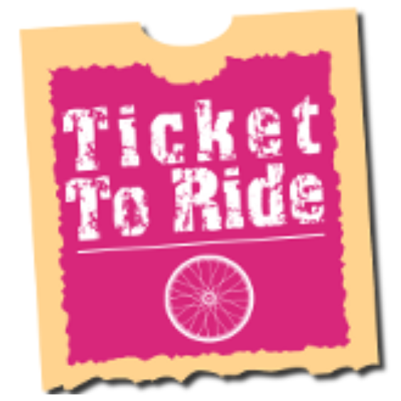 A ticket that says ticket to ride on it