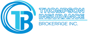 Logo for Thompson Insurance Brokerage Inc. featuring "TB" in a blue circle and company name in blue text.