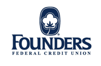 Founders Federal Credit Union logo in blue and white