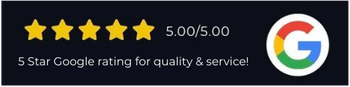 Five gold stars rating, 5.00/5.00, 