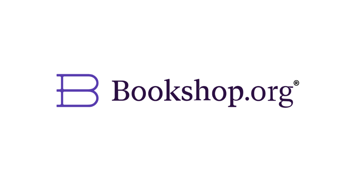 Bookshop.org logo in purple and black on a white background
