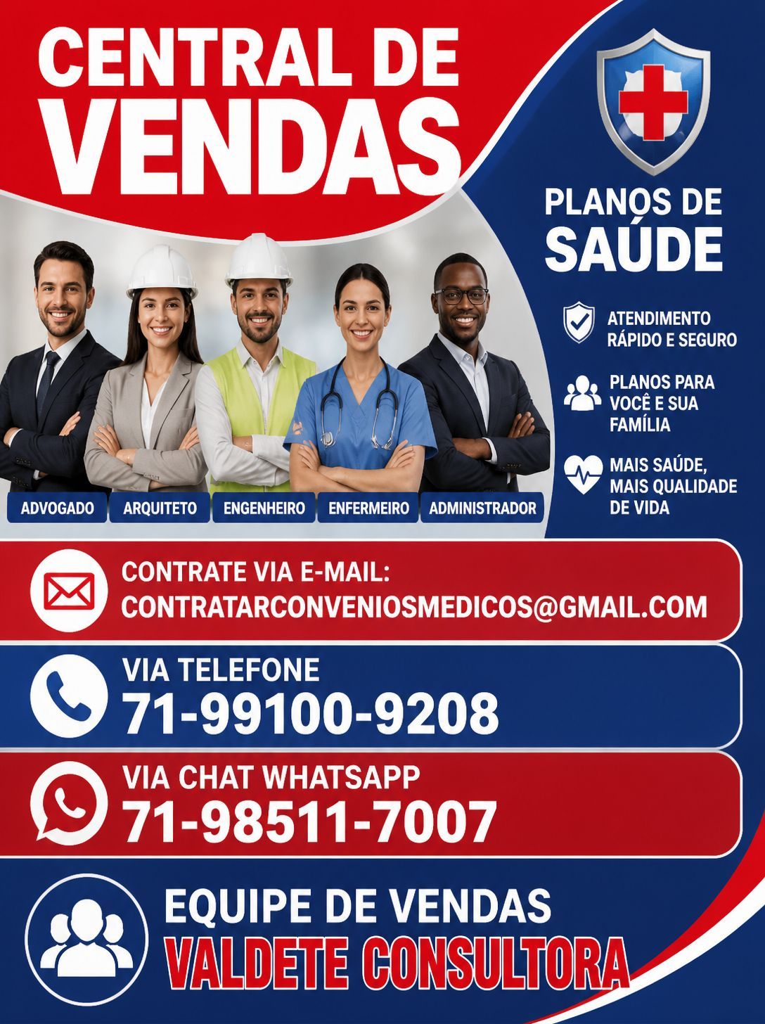 central de vendas de planos de saúde na bahia, equipe de vendas planos de saude ba, contatos por e-mail, telefone e WhatsApp contratar plano de saude na bahia, telefone corretora plano de saude na bahia