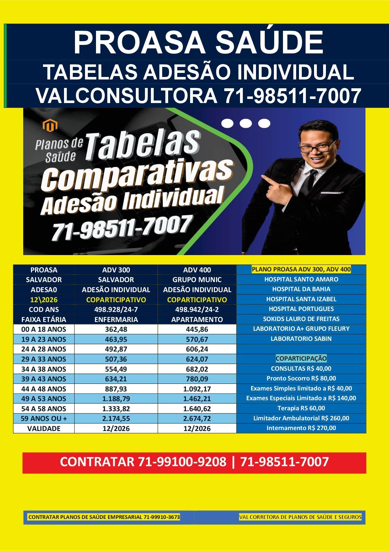 plano de saude proasa tabelas de preços