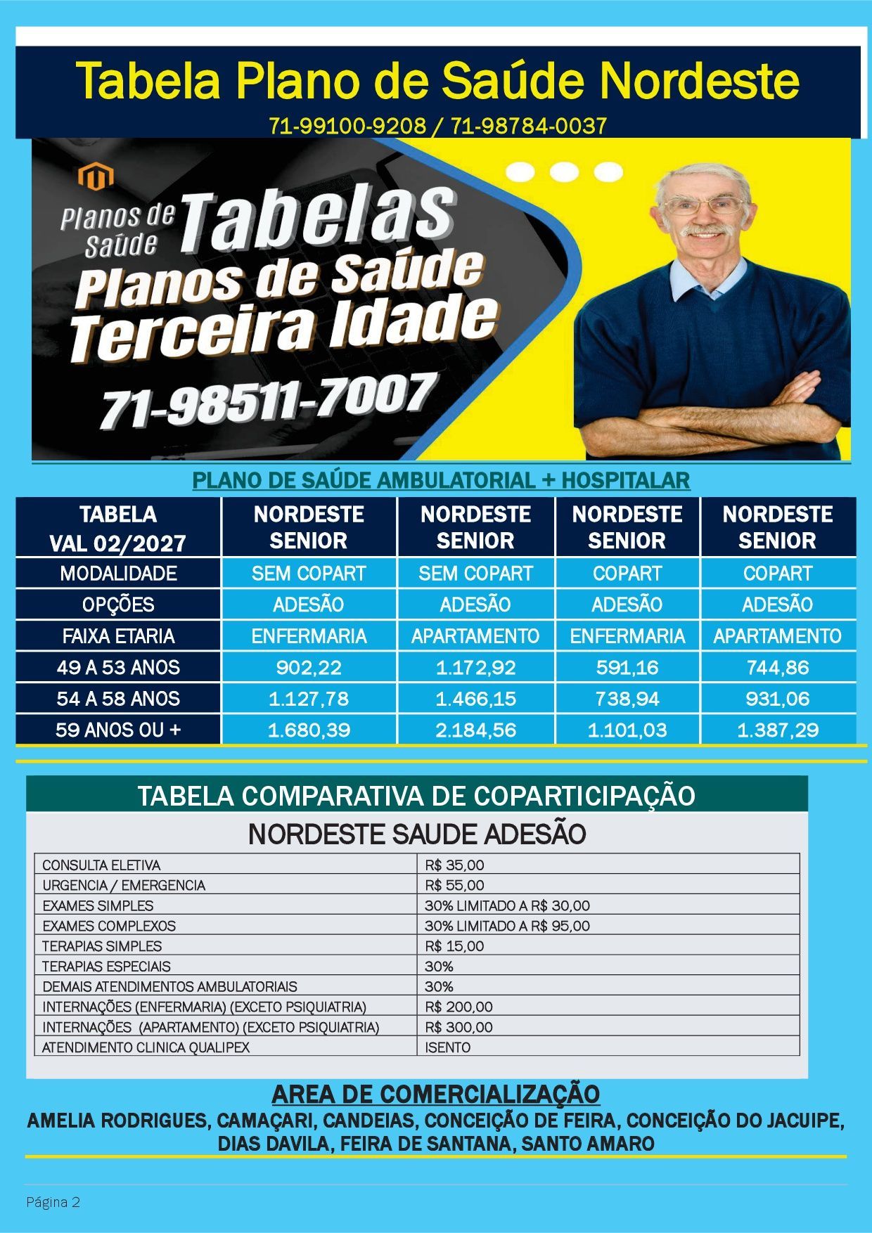 tabela de preços de planos de saude