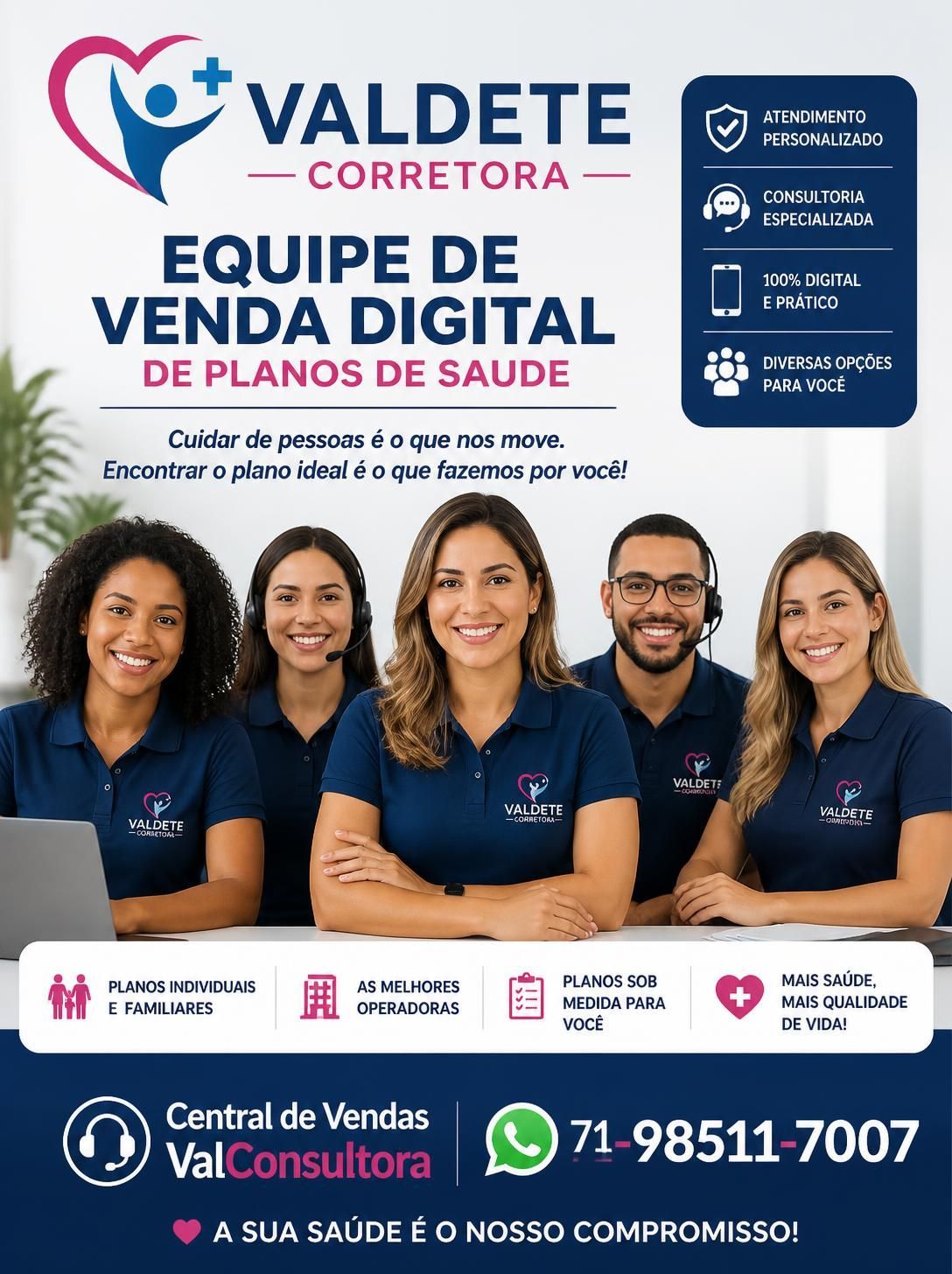 Telefone Whatsapp Corretor Vendas de Plano de Saude Empresarial Ampla Saude