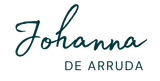 Johanna de Arruda logo in teal cursive and uppercase text on a white background