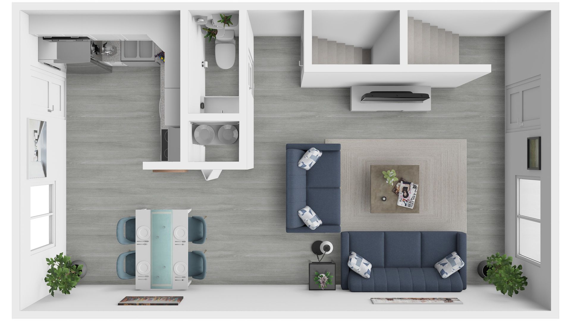 2 Bed 1.5 Bath