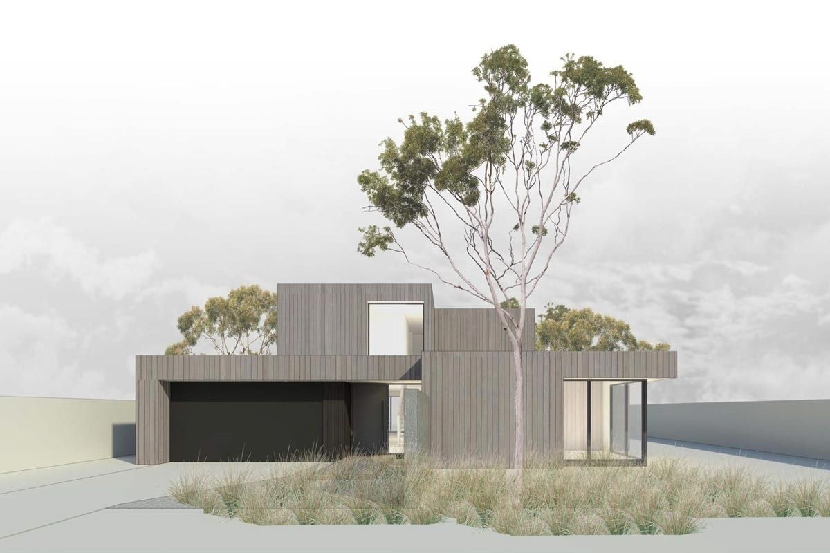 Modern Minimalist House With Large Windows and Trees — KM Custom Homes In Mount Eliza, VIC