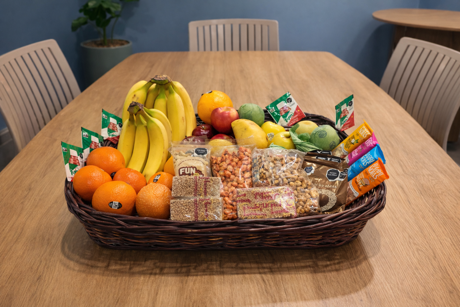 kits flexibles de fruta y snacks