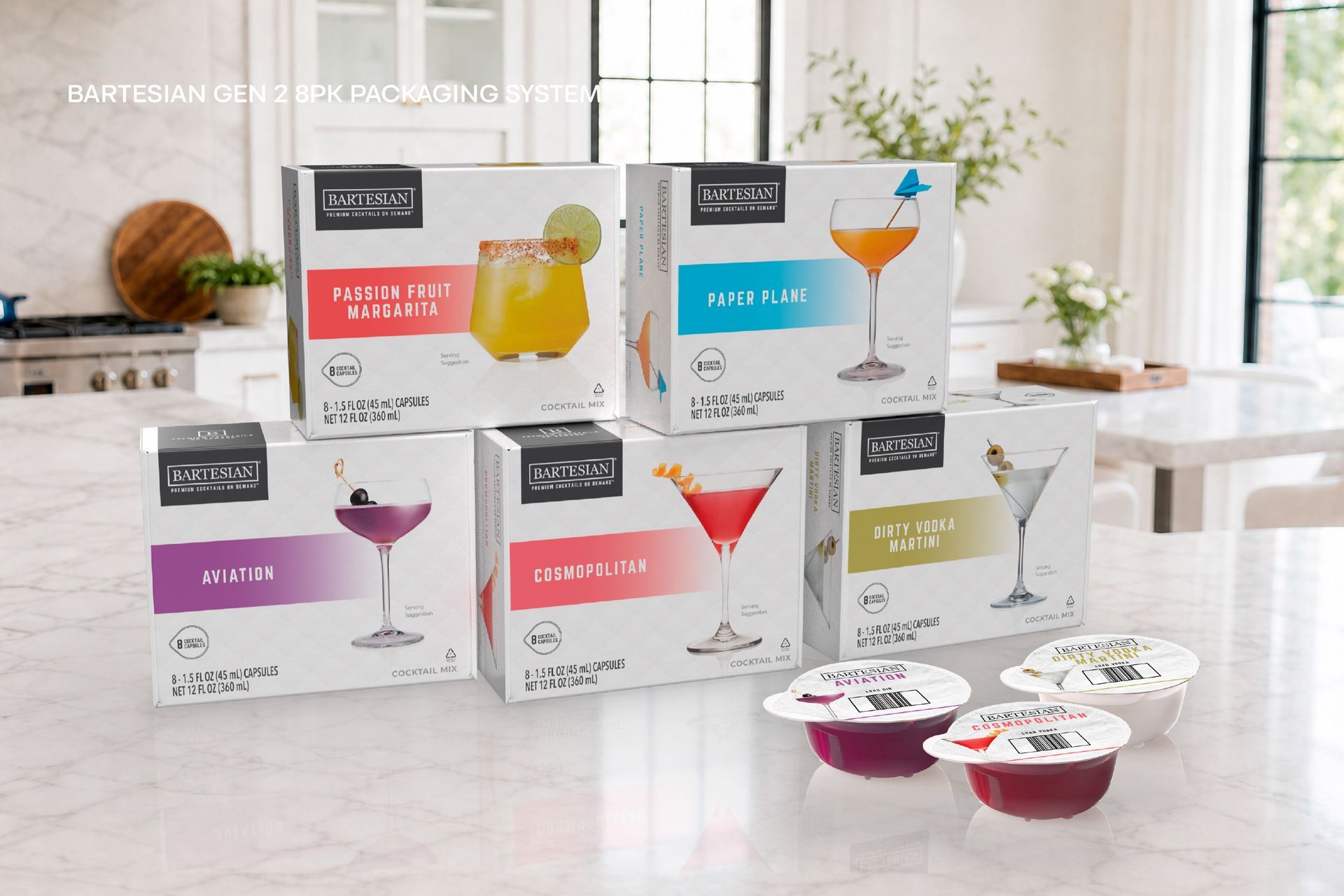 8 pack cocktail capsule packaging system re-design