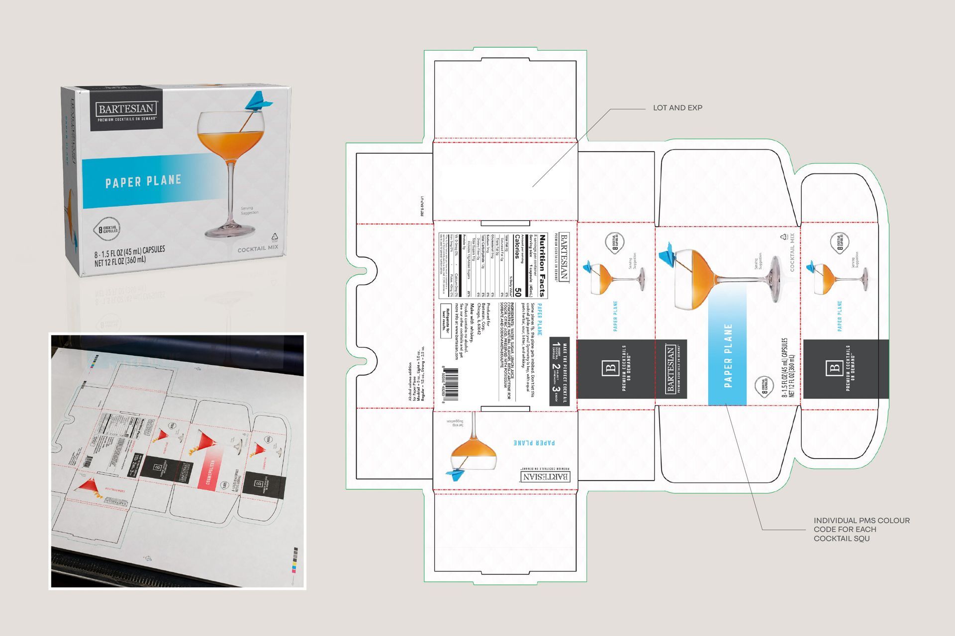8 pack cocktail capsule packaging system re-design